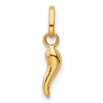 14k 3-D Italian Horn Charm - Image 4