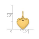 14K Polished 3-D Puffed Heart Pendant - Image 3