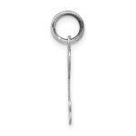 14k White Gold Hearts Key Charm - Image 2