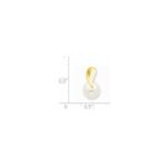 14k 8-9mm White Button Freshwater Cultured Pearl Slide Fits up to 3mm Regular/4mm Fancy or Reversible Omega - Image 3