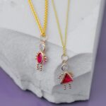 14k July Boy Synthetic Birthstone Charm - Image 4