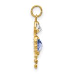 14k September Boy Synthetic Birthstone Charm - Image 2