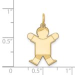 14k The Kids Small Boy with Haircut Engravable Joy Charm - Image 3