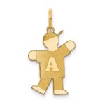 14k The Kids Small Alphabet Boy Kiss Charm