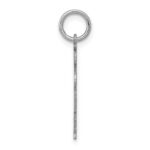 14k White Gold The Kids Small Heart Shirt Boy Engravable Hugs Charm - Image 2