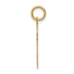 14k The Kids Small Heart Shirt Boy Engravable Kiss Charm - Image 2