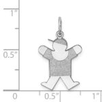 Sterling Silver Rhodium-plated Joy Kid Charm - Image 4