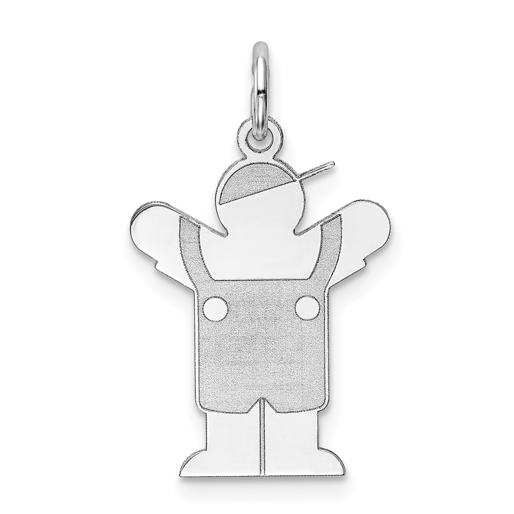 XK1209SS.jpg Sterling Silver Rhodium-plated Love Kid Charm - Image 1