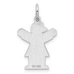 Sterling Silver Rhodium-plated Love Kid Charm - Image 3