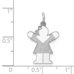 Sterling Silver Rhodium-plated Love Kid Charm - Image 4