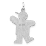 Sterling Silver Rhodium-plated Kiss Kid Charm - Image 3