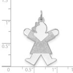 Sterling Silver Rhodium-plated Joy Kid Charm - Image 4