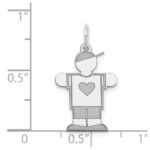 Sterling Silver Rhodium-plated Kid Charm - Image 3