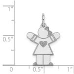Sterling Silver Rhodium-plated Kid Charm - Image 4