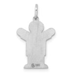 Sterling Silver Rhodium-plated Kid Charm - Image 4
