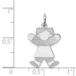 Sterling Silver Rhodium-plated Kid Charm - Image 3