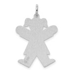 Sterling Silver Rhodium-plated Kid Charm - Image 4