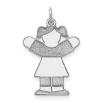 Sterling Silver Rhodium-plated Kid Charm