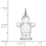 Sterling Silver Rhodium-plated Kid Charm - Image 3