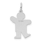 Sterling Silver Rhodium-plated Kid Charm - Image 4