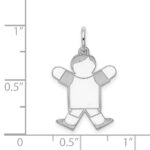 Sterling Silver Rhodium-plated Kid Charm - Image 3
