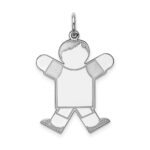 Sterling Silver Rhodium-plated Kid Charm