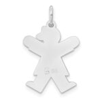 Sterling Silver Rhodium-plated Kid Charm - Image 4
