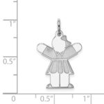 Sterling Silver Rhodium-plated Kid Charm - Image 3
