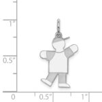 Sterling Silver Rhodium-plated Kid Charm - Image 3