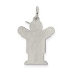 Sterling Silver Rhodium-plated Kid Charm - Image 4