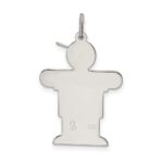 Sterling Silver Rhodium-plated Kid Charm - Image 4