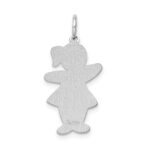 Sterling Silver Rhodium-plated Pocket Sized Cuddle Charm - Image 3