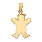 14k The Kids Solid Engravable Small Boy with Hat on Right Joy Charm - Image 4