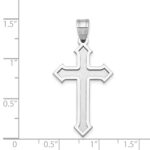 14k White Gold Passion Cross Pendant - Image 3