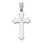 14k White Gold Passion Cross Pendant - Image 4