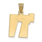 14k White Gold Solid Satin Chai Charm - Image 3