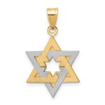 14K Two-Tone Star Of David Pendant