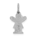 14k White Gold The Kids Mini Girl Love Charm - Image 4