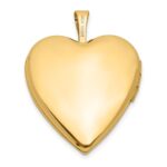 14K Polished Plain 20mm Heart Locket - Image 3