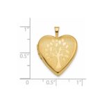 14K Polished Tree 20mm Heart Locket - Image 2