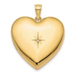 14k Diamond Star Ash Holder 24mm Heart Locket