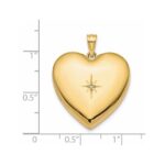 14k Diamond Star Ash Holder 24mm Heart Locket - Image 2