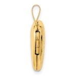 14k Polished and Satin I LOVE YOU Script 16mm Heart Locket - Image 2