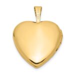 14k Two Interlocked Hearts 16mm Heart Locket - Image 4