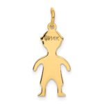 14k .018 Depth Engravable Boy Charm - Image 4