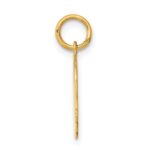 14k Plain Small .035 Gauge Facing Right Engravable Boy Head Charm - Image 2