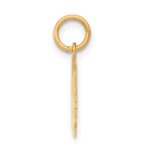 14k Plain Small .009 Gauge Facing Right Engravable Girl Head Charm - Image 2