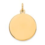 14k Plain .009 Gauge Round Engravable 18mm Disc Charm