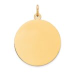 14k Plain .035 Gauge Round Engravable 23mm Disc Charm