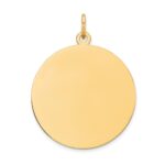 14k Plain .011 Gauge Round Engravable 24mm Disc Charm